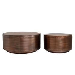 Foto van Ptmd georgy copper iron side table round sv2