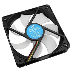 Foto van Cooltek silent fan 120 pwm pc-ventilator zwart, wit (b x h x d) 120 x 25 x 120 mm