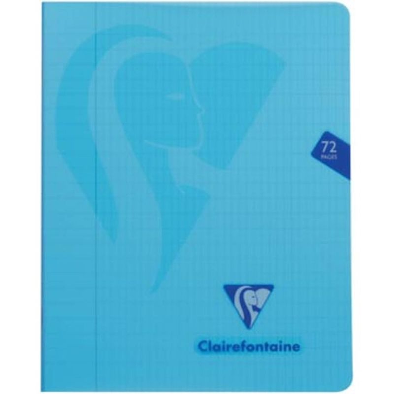 Foto van Clairefontaine schrift mimesys voor ft a5, 72 bladzijden, kaft in pp, geruit 4 x 8, geassorteerde kleuren