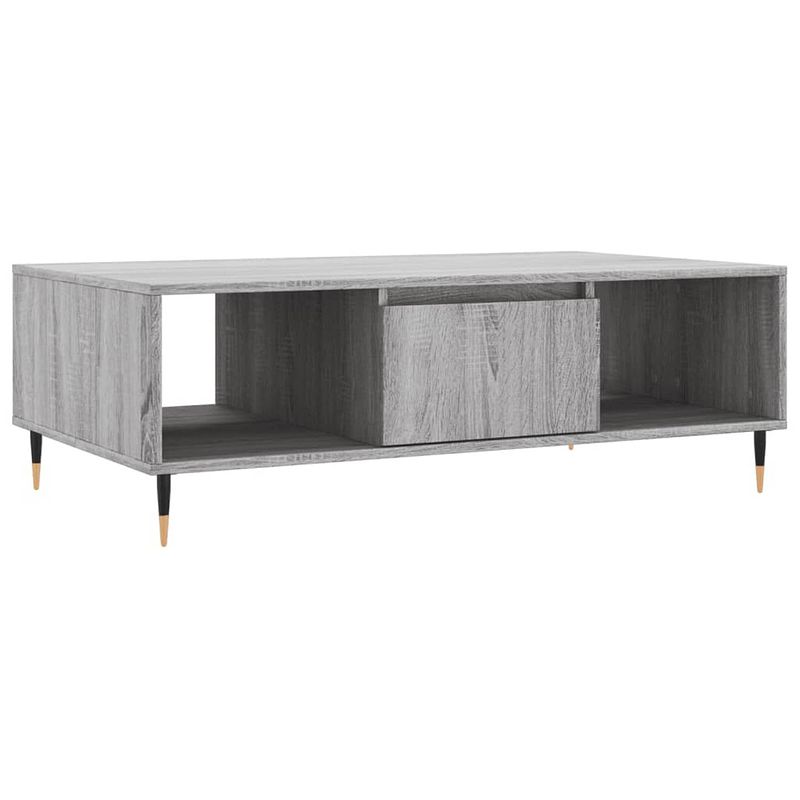 Foto van Vidaxl salontafel 104x60x35 cm bewerkt hout grijs sonoma