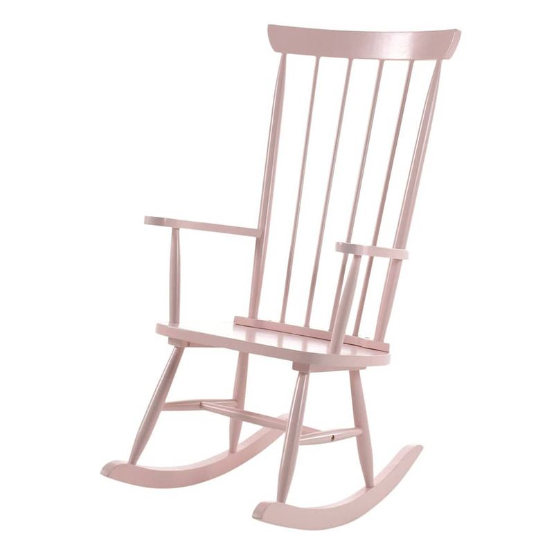 Foto van Vipack schommelstoel rocky hout roze