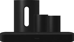 Foto van Sonos beam zwart + 2x era 100 zwart + sub mini zwart