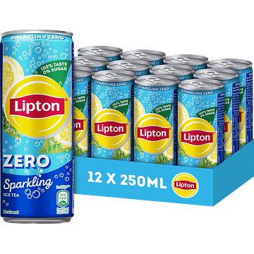 Foto van Lipton zero sparkling ice tea 12 x 250ml bij jumbo