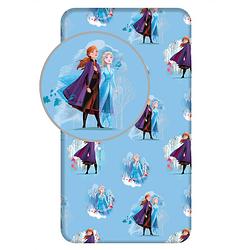 Foto van Disney frozen hoeslaken anna elsa - eenpersoons - 90 x 200 cm - blauw