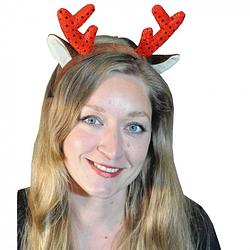 Foto van Kerst diadeem/haarband rendier gewei met oren - verkleedattributen