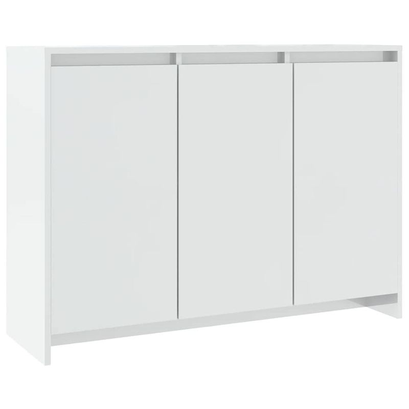 Foto van Vidaxl dressoir 102x33x75 cm spaanplaat hoogglans wit