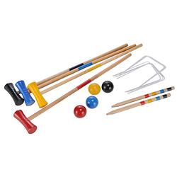 Foto van Decopatent® houten familie croquet outdoor speelset - croquetspel set