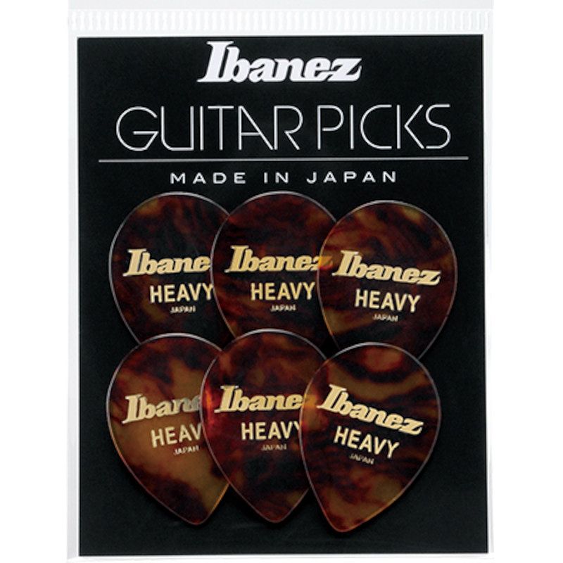 Foto van Ibanez pce9h-sh celluloid guitar pick plectrumset (6 stuks)