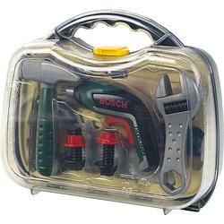 Foto van Bosch speelgoed transparante gereedschapskoffer met ixolino accuschroevendraaier