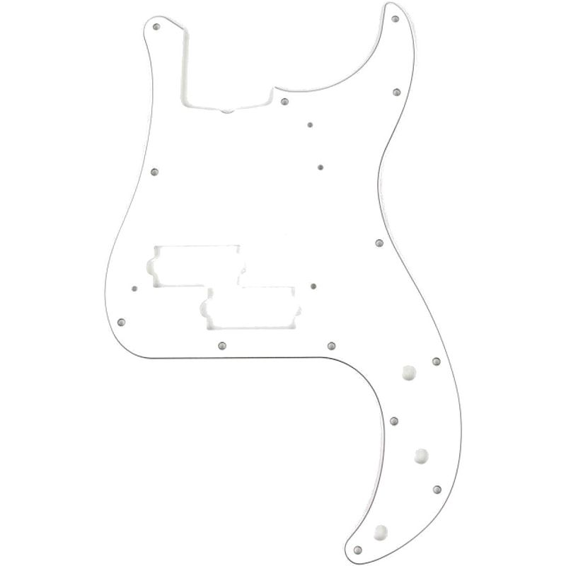 Foto van Fender 13-hole multi-ply modern precision bass pickguard w/b/w slagplaat voor fender precision