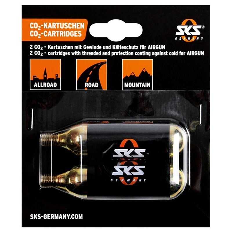 Foto van Sks co2-patronen 16 gram met schroefdraad 2 stuks