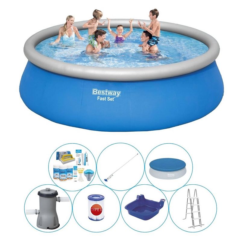 Foto van Bestway fast set rond 457x84 cm - zwembad deal