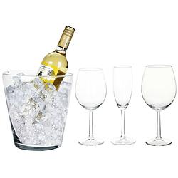 Foto van Wijnglazen set 18-delig incl. glazen wijn/champagne koeler - wijnglazen