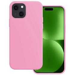 Foto van Basey iphone 15 hoesje siliconen back cover case - iphone 15 hoes silicone case hoesje - lichtroze