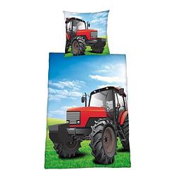 Foto van Tractor flanel dekbedovertrek - 1-persoons (140x200 cm + 1 sloop)