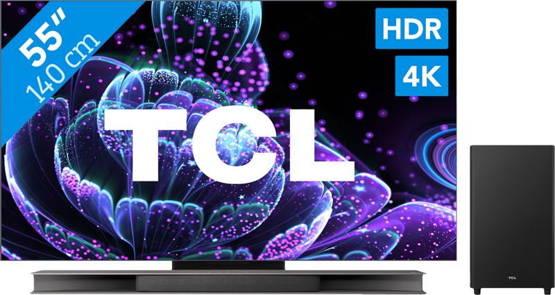 Foto van Tcl qled 55c831 (2022) + soundbar