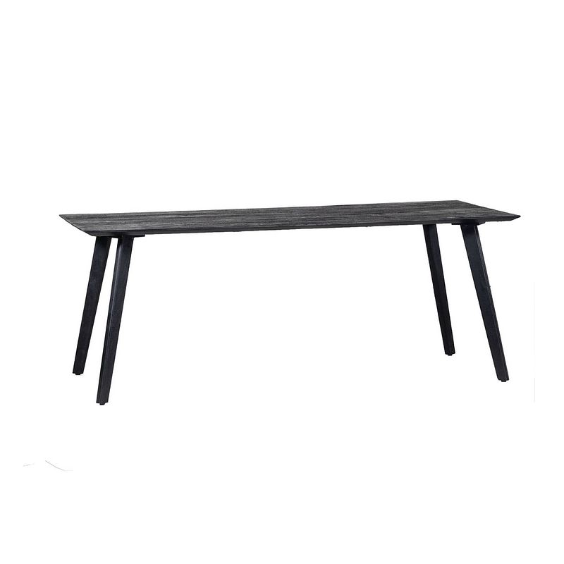 Foto van Giga meubel eettafel zwart - mangohout - 200cm - tafel oslo