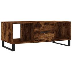 Foto van Infiori salontafel 102x50x40 cm bewerkt hout gerookt eikenkleurig