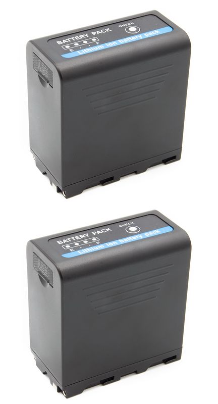 Foto van Chilipower sony np-f970 / np-f980u accu - extra power - 10.050mah - met usb-in én usb-out - 2-pack