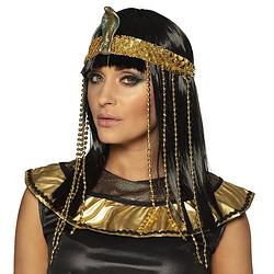Foto van Boland pruik egyptische koningin met hoofdband one size