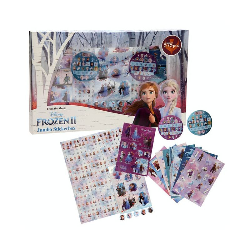 Foto van Disney frozen stickerbox - xl - 575 stuks - anna - elsa - olaf - kinderen - meisjes