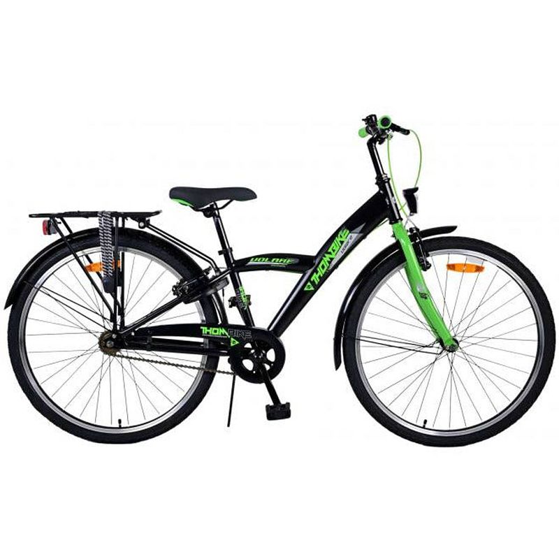 Foto van Volare thombike kinderfiets jongens 26 inch zwart groen twee handremmen