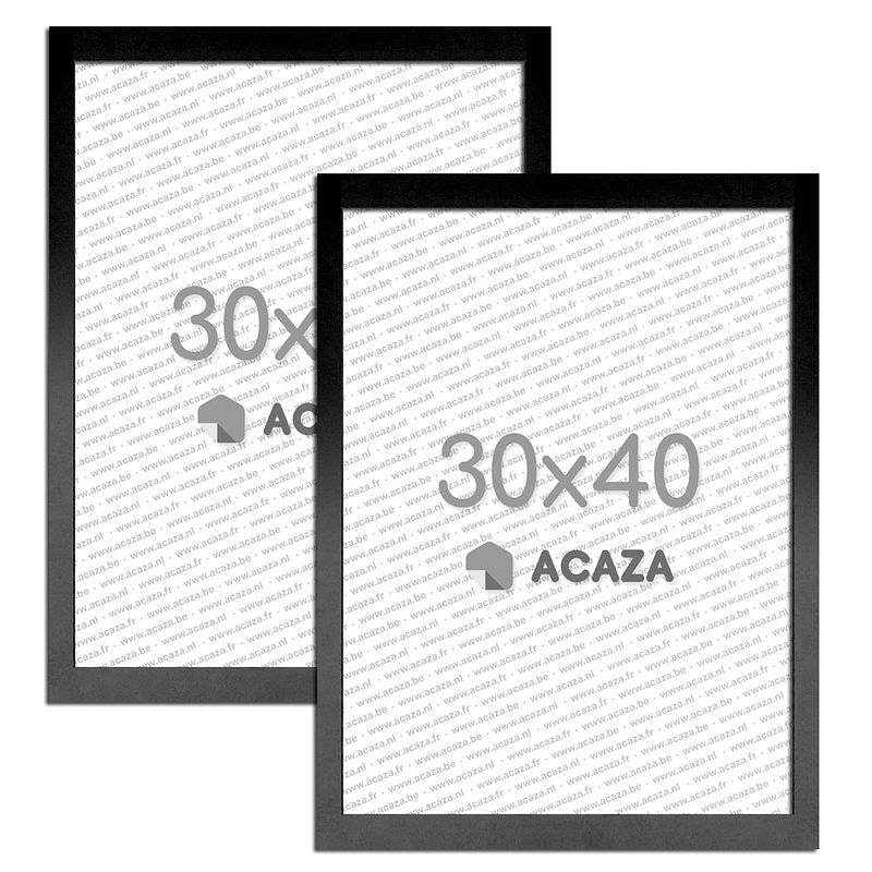 Foto van Acaza set van 2 madison fotokaders - 30x40 cm - foto lijsten in mdf hout - zwart