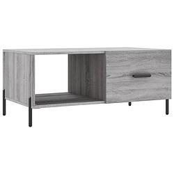 Foto van Infiori salontafel 90x50x40 cm bewerkt hout grijs sonoma eikenkleurig