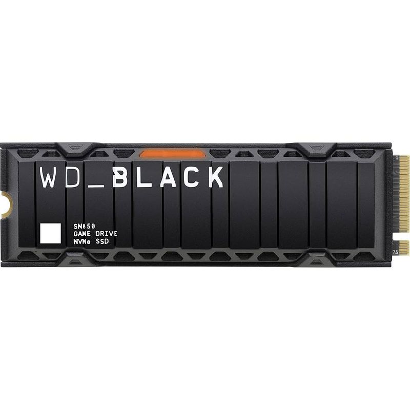 Foto van Wd black™ sn850 heatsink 1 tb nvme/pcie m.2 ssd 2280 harde schijf m.2 nvme pcie 4.0 x4 retail wds100t1xhe