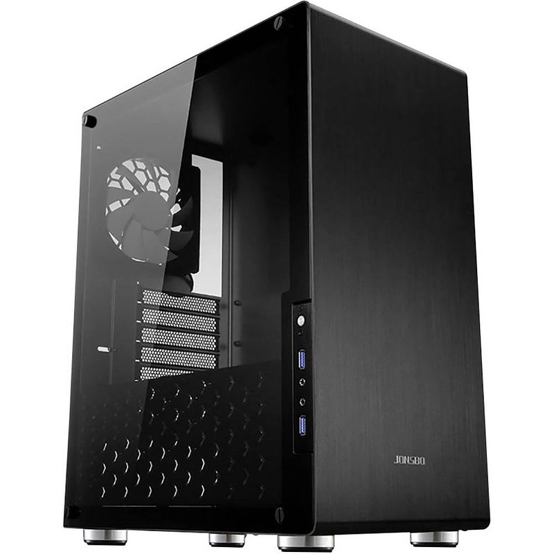 Foto van Jonsbo u4 black midi-tower pc-behuizing, gaming-behuizing zwart