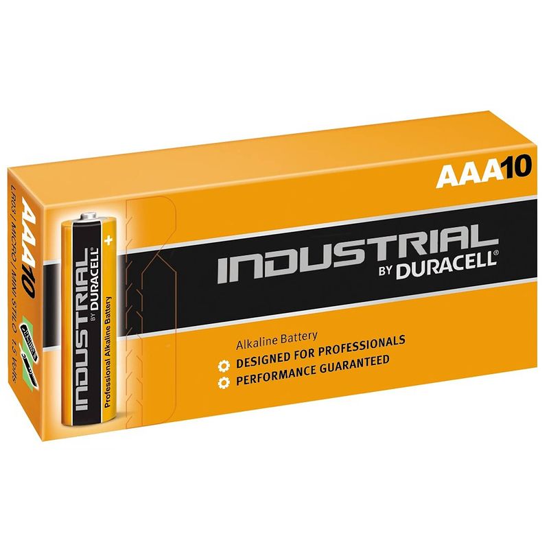 Foto van Duracell batterijen aaa industrial 1.5v zwart/bruin 10 stuks