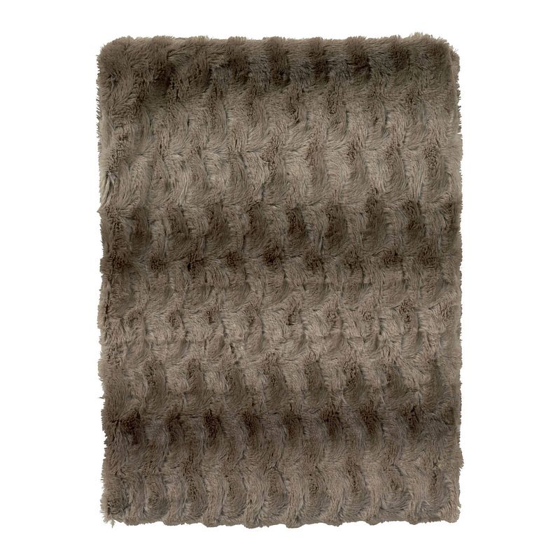 Foto van Dutch decor tomy - plaid taupe 130x180 cm - bruin