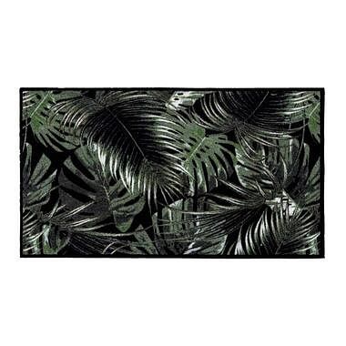 Foto van Mat universal palm leaves - zwart - 67x120 cm - leen bakker