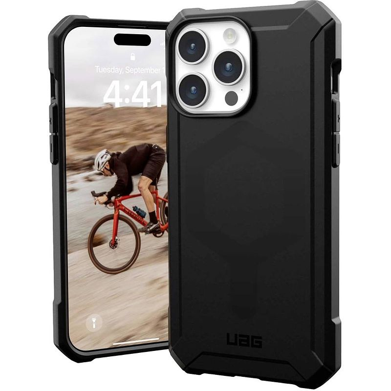 Foto van Urban armor gear essential armor magsafe backcover apple iphone 15 pro max zwart