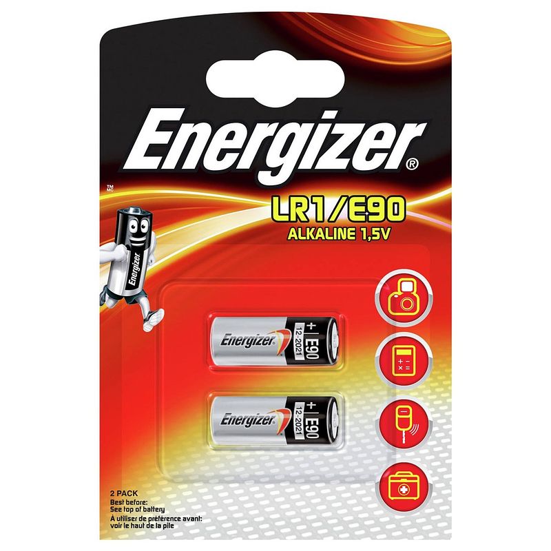 Foto van Energizer batterij alkaline lr1/e90, blister van 2 stuks