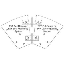 Foto van Electro-voice hrk-1b horizontale rigging kit voor evf luidsprekers zwart