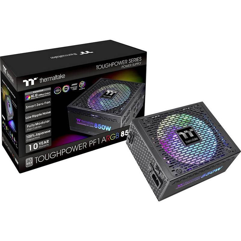 Foto van Thermaltake toughpower pf1 argb pc netvoeding 850 w atx 80 plus platinum