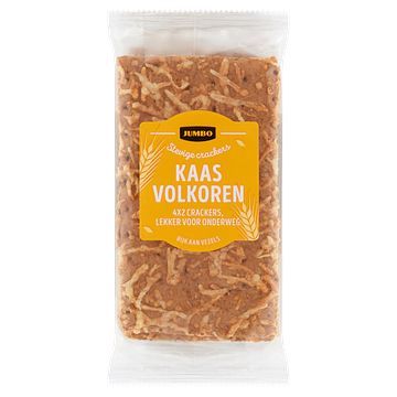 Foto van Jumbo stevige crackers kaas volkoren 4 x 2 stuks 175g