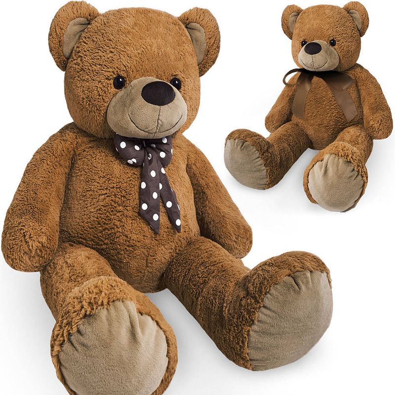 Foto van Teddybeer 175 cm, knuffelbeer, teddy xxxl , knuffel, beer, bruin