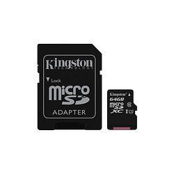 Foto van Kingston kingston canvas select microsd uhsi class 10 card 64gb