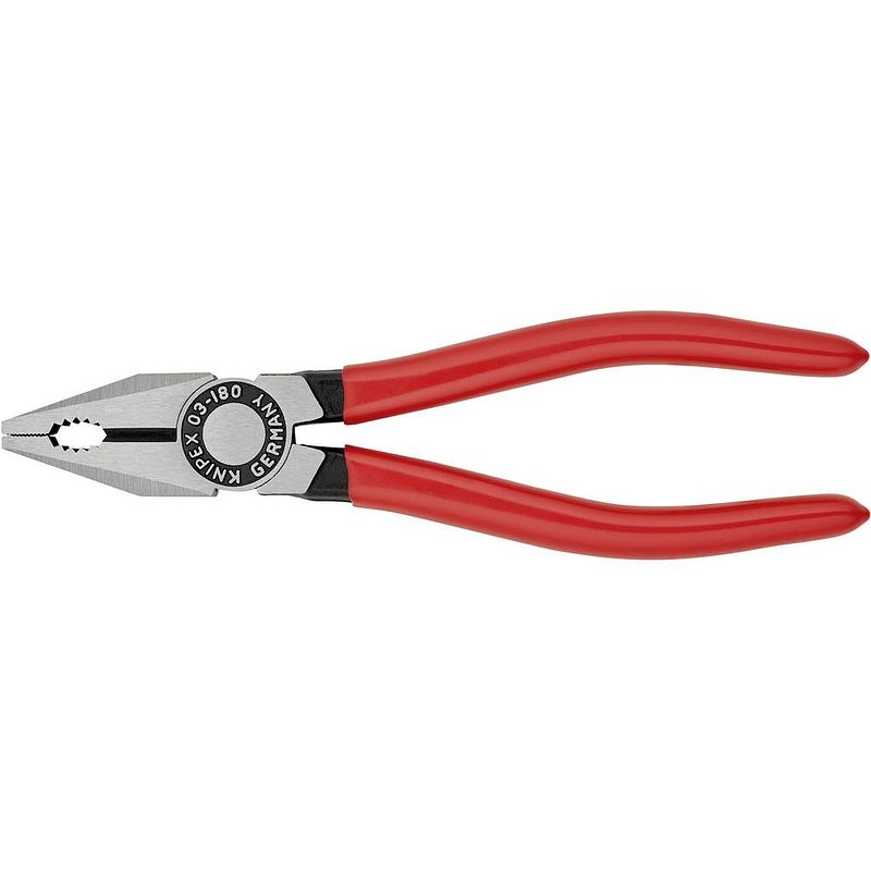 Foto van Knipex 03 01 180 werkplaats combinatietang 180 mm din iso 5746