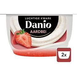 Foto van Danio luchtige kwark aardbei 2 x 125g bij jumbo