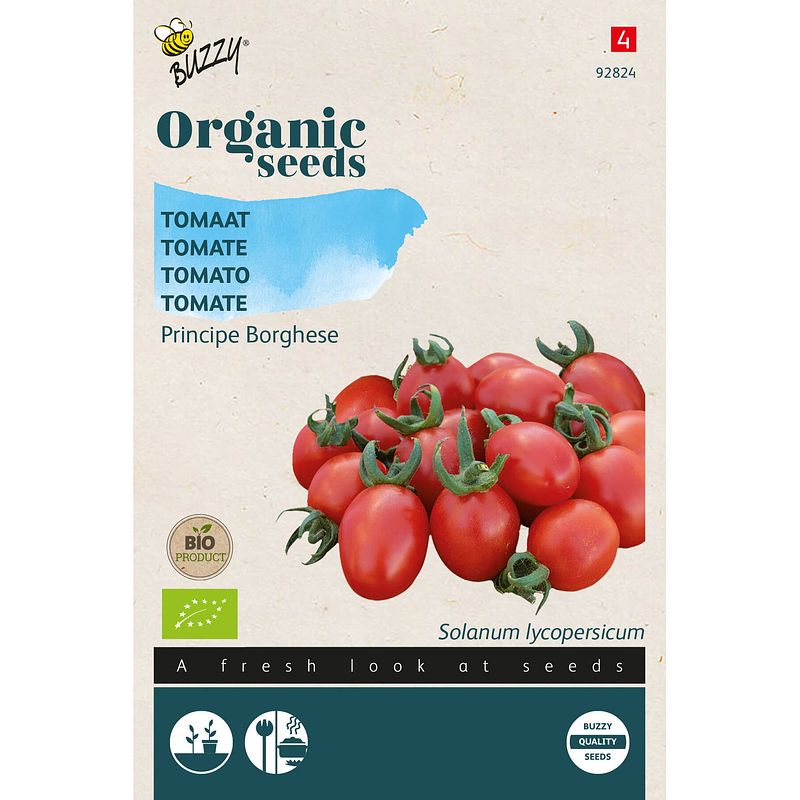 Foto van Buzzy - organic tomaten principe borghese (bio)
