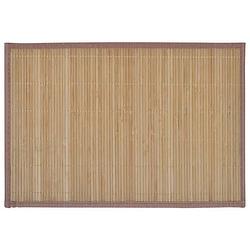 Foto van The living store bamboe placemats - set van 6 - 30 x 45 cm - bruin