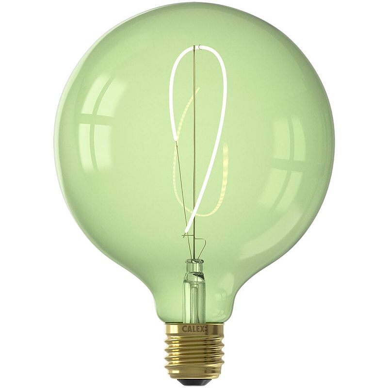 Foto van Calex - led lamp - nora emerald g125 - e27 fitting - dimbaar - 4w - warm wit 2200k - groen