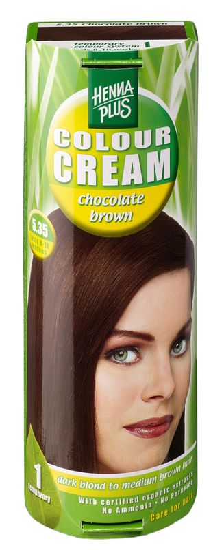 Foto van Hennaplus colour cream 5.35 chocolate brown