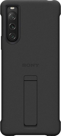 Foto van Sony xperia 10 v back cover zwart met standaard