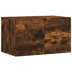 Foto van The living store zwevende wandkast - gerookt eiken - 60 x 36.5 x 35 cm