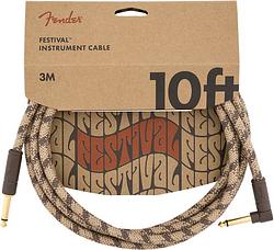 Foto van Fender festival cables brown r/a instrumentkabel 3m