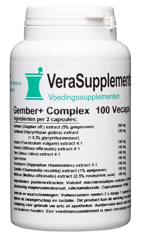 Foto van Verasupplements gember plus complex capsules